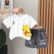 تیشرت شلوارک جین پوه سفید