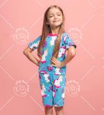 تیشرت شلوارک تکشاخ صورتی