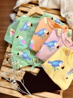 کراپ شلوارک طوطی