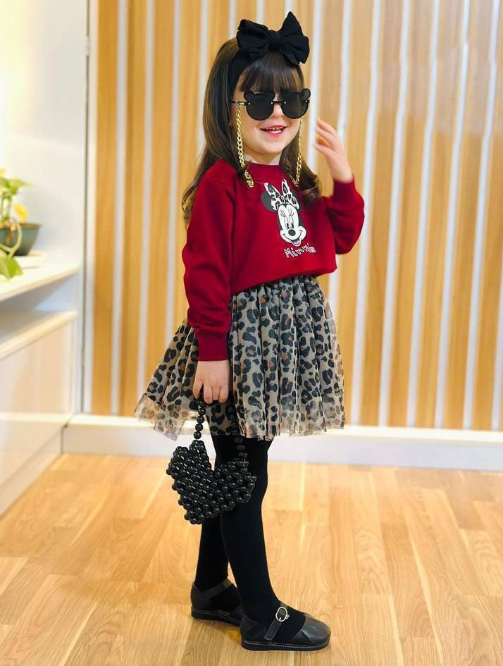 کراپ دامن میکی پلنگی کراپ دامن میکی پلنگی