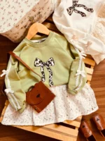 پیراهن گیپور پاپیونی