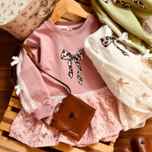 پیراهن گیپور پاپیونی