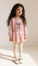 پیراهن گیپور پاپیونی