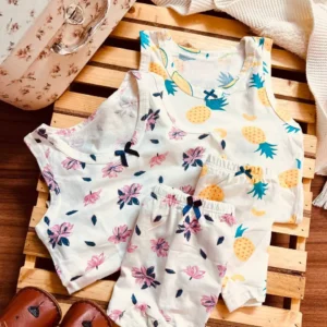رکابی و شورت بچگانه گلگلی
