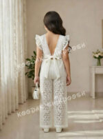 کراپ شلوار گیپور گره‌ای