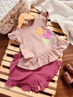 تاپ شلوارک گلهای قلبی