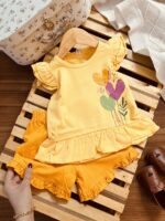 تاپ شلوارک گلهای قلبی