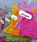 تاپ شلوارک بچگانه گلهای قلبی - تصویر 4