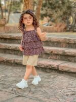 تاپ شلوارک دخترانه پلنگی