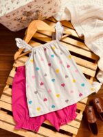 تاپ و شورتک دخترانه قلبی بادکنکی