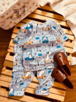 تیشرت و شلوار پسرانه داینو آبی
