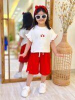 کراپ و شلوارک دخترانه چری