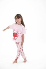 تیشرت شلوار دخترانه گربه مهربون