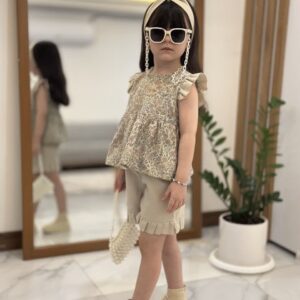 تاپ و شلوارک دخترانه گلارا