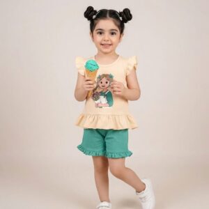 تاپ و شلوارک بچگانه دختر گلفروش