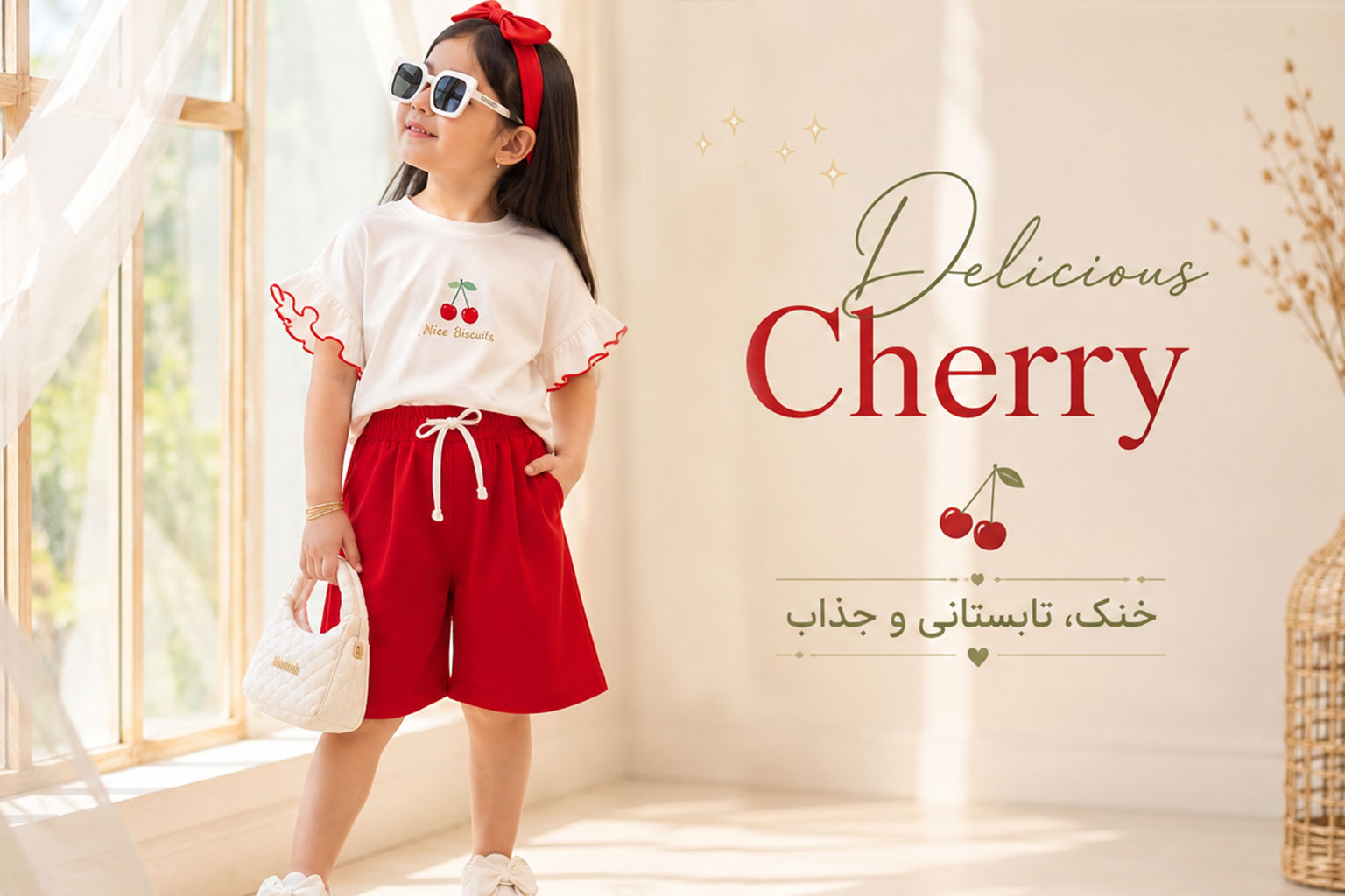 کراپ و شلوارک دخترانه چری