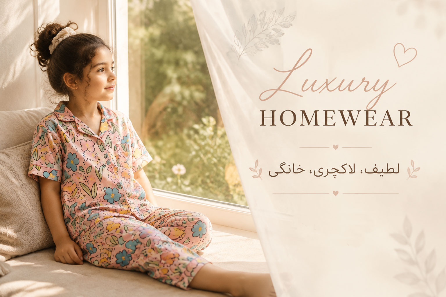 ست لباس خواب دخترانه لاکچری