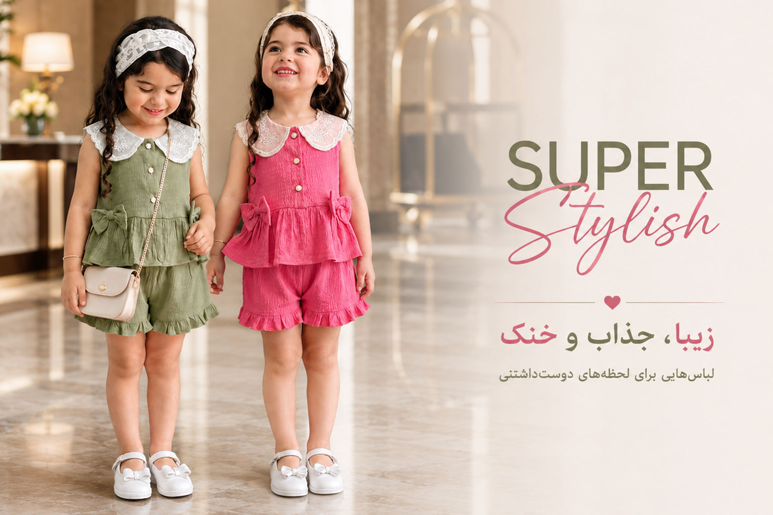 کراپ و شلوارک بچگانه سانای